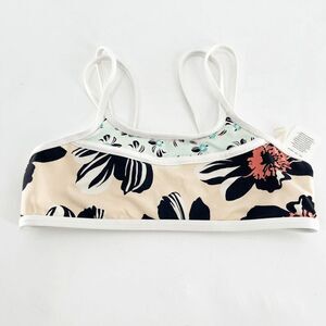 Hobie Bandeau Surf Swim Top Teens Size 12 Floral Tropical Strappy‎ Beach